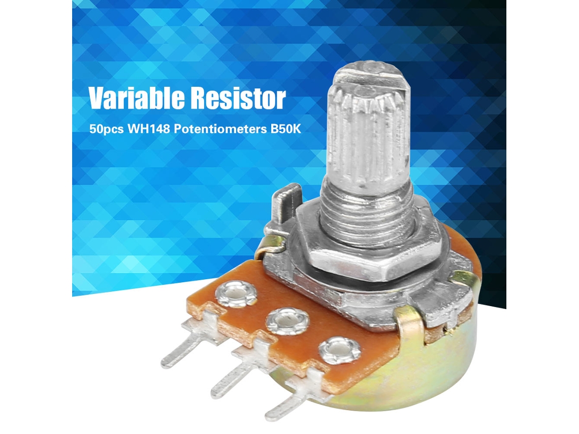 50 Potenciómetros Rotativos Lineales Wh148 B50k Con Resistencia Variable De 15 Mm
