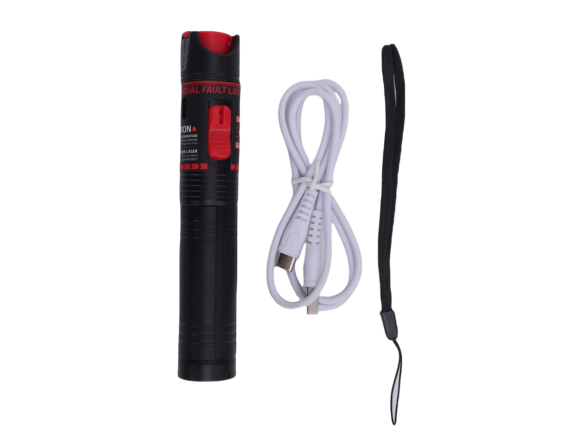 Localizador Visual De Fallos Para Cables De Fibra Óptica, Lápiz Óptico De 15 Km, Probador De Fibra Óptica Con Conector Universal Recargable.