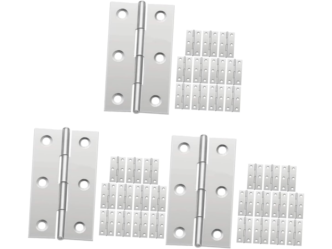 36 Piezas De Bisagras De Acero Inoxidable Para Puertas De Muebles Desmontables