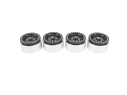 4 Ruedas Rc De 1,9 Pulgadas, Acero Cnc, Roscadas, Con Sistema Beadlock, Para Axial Scx10 90046, Axi 03007, Redcat, Mst, Titanio.