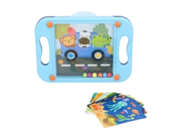 Jinwei-juego De Perlas Plásticas Tablero De Puzzle Laberinto De Bolas Equilibrado Educativo Juguete Azul