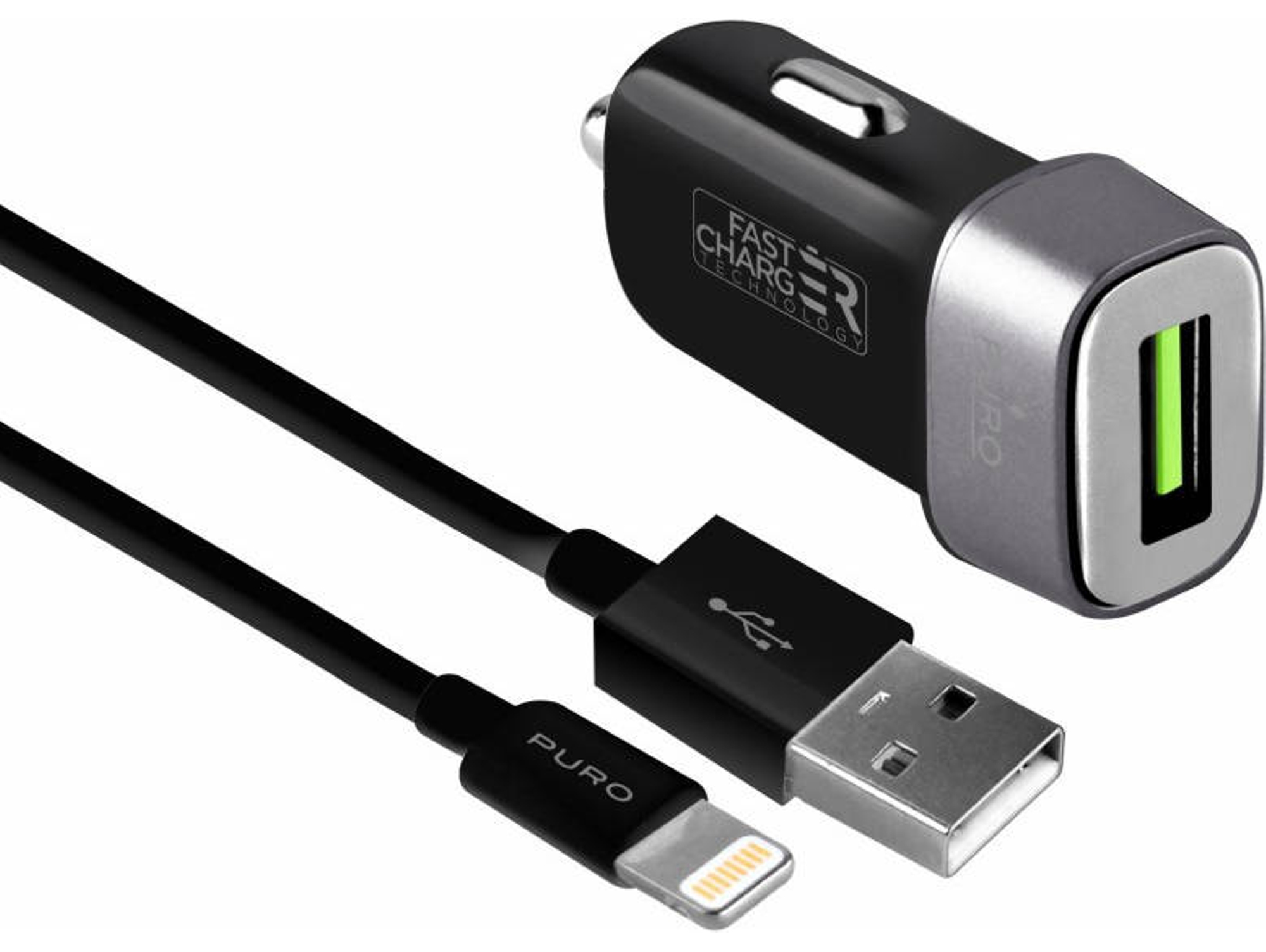 Cargador Adaptador PURO FCMCHUSBAPLT24CBLK