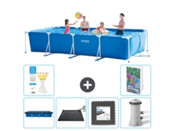 Intex Piscina Com Estrutura Retangular - 450x220x84 Cm - 7-peças S21