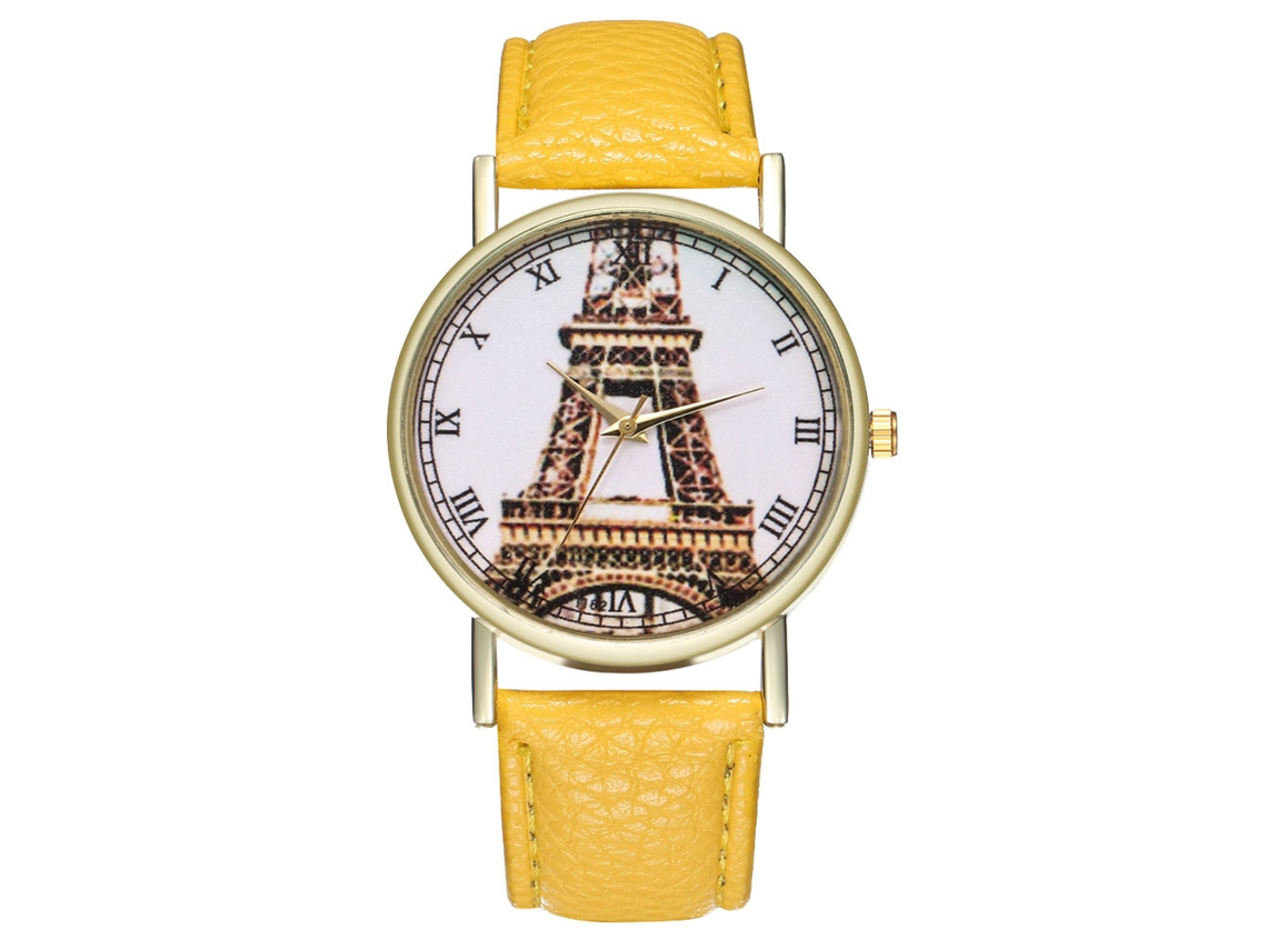 Reloj De Cuarzo Elegante Y Casual Unisex Clásico De Moda Regalo (amarillo)