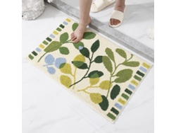 Alfombrilla De Baño Linjou Con Láminas De Microfibra Absorbente, Repelente Al Agua, Antiderrames, Azul.