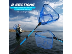 Red De Pesca Telescópica Plegable Para Pesca Con Mosca Con Diseño De Captura Y Liberación En 2 Secciones.
