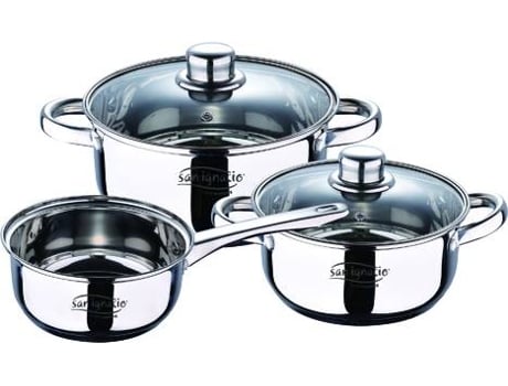 Batería de Cocina de Inducción SAN IGNACIO Cassel (Acero Inoxidable - 5 Piezas)