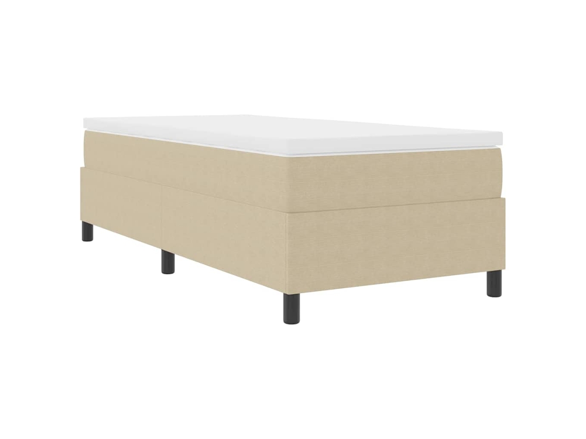 Maison Exclusive - Cama Tipo Box Spring Gris Claro Y . 100 X 200 Cm Tela De Pana
