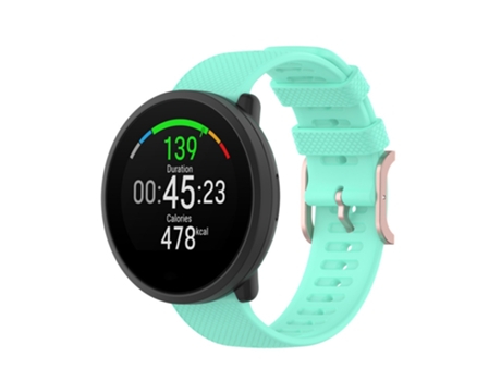 Correa de reloj inteligente de silicona con textura POLAR Polar Dot, Talla: tamaño libre (verde azulado)