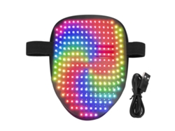 Mascarilla Led Transformable Con Luces, 25 Imágenes Estáticas Y 25 Dinámicas, Recargable.