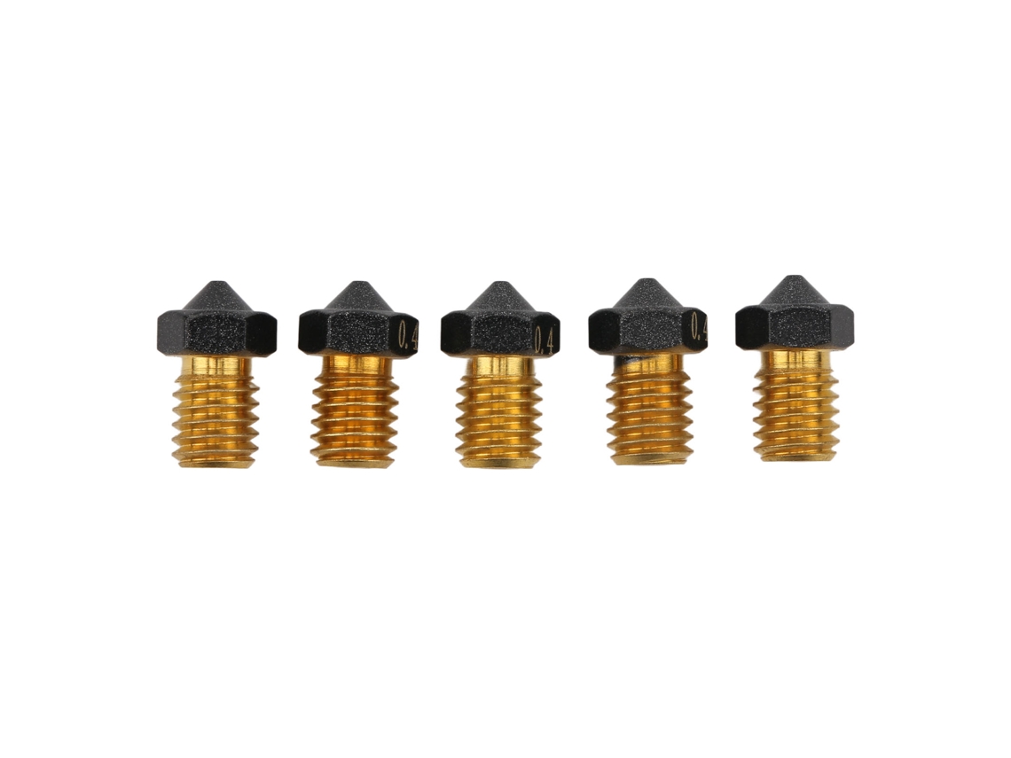 Bico De Hotend Para Impresora 3d 0.4mm Cobre Revestido Ptfe Para Filamento 1.75mm (5 Unidades)