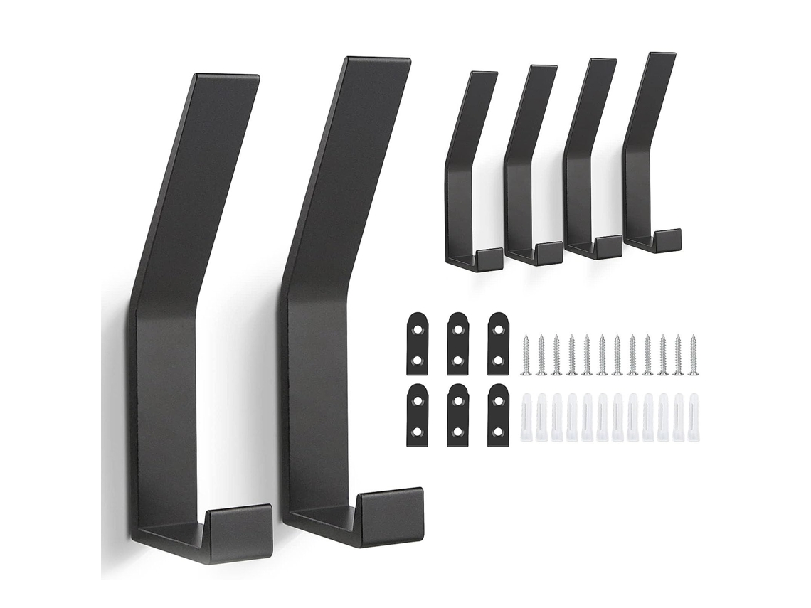 Gancho para toallas de aluminio retro, negro