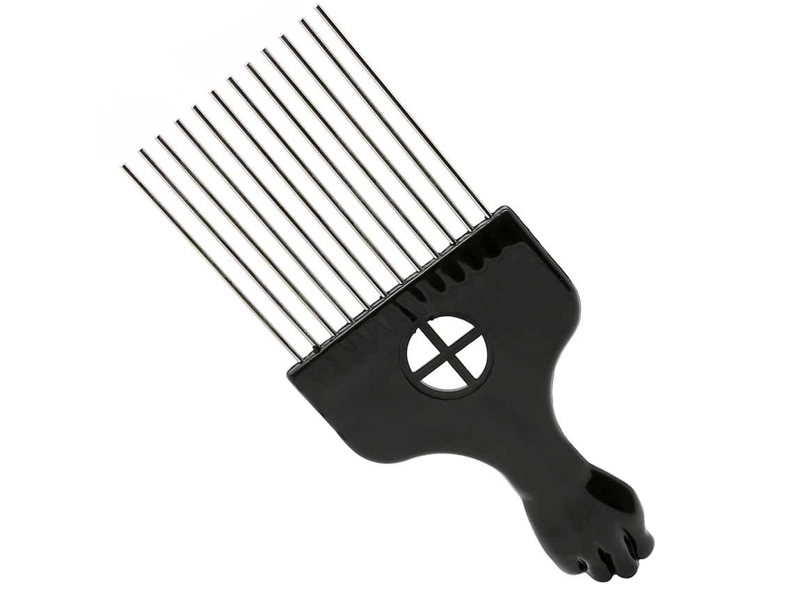 (s) Peine De Horquilla Africano De Acero Inoxidable Con Dientes Anchos Peine De Aguja De Metal