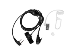 Auriculares para radio walkie-talkie (tubo acústico, PTT dual)