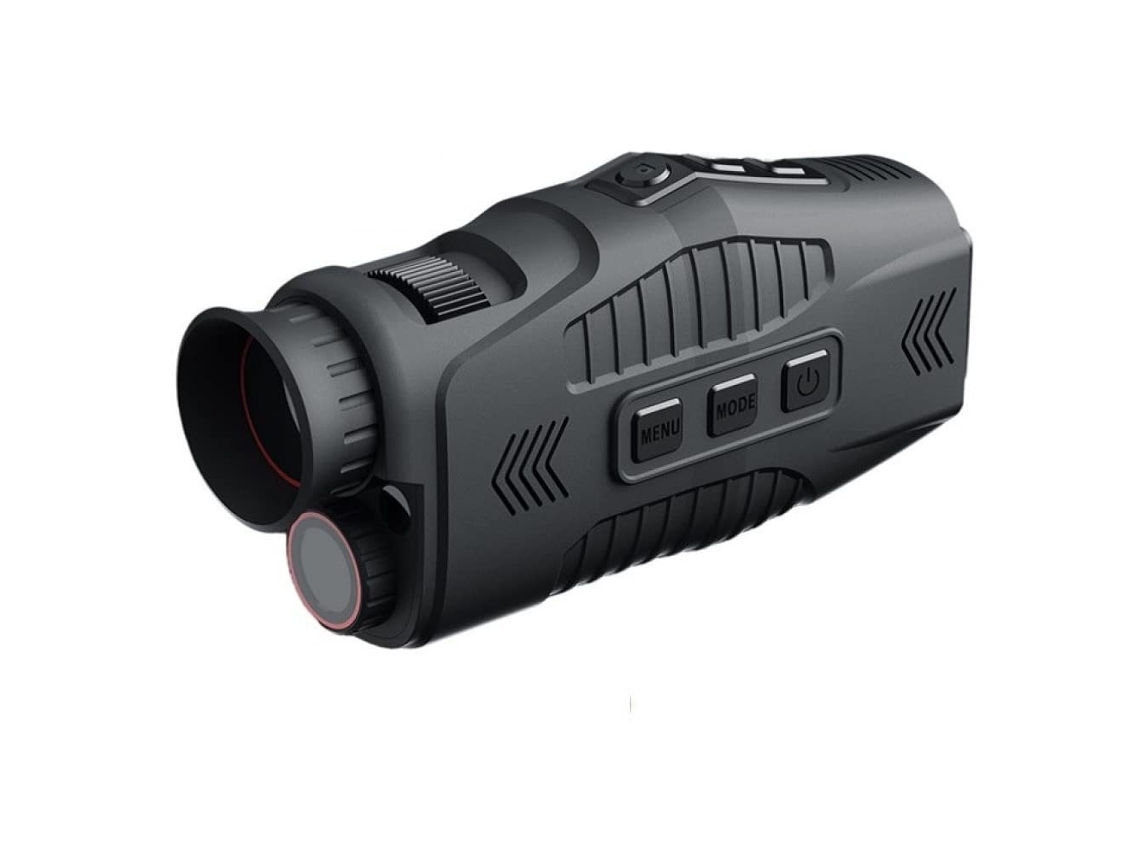 Monocular de visión nocturna digital, casco de gafas de visión nocturna 1080P para adultos, zoom digital 5X 300 m/984 pies distancia de visión completamente oscura para caza, IKIKSO