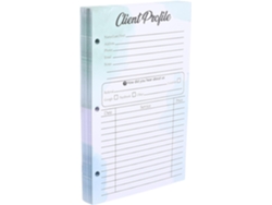 50 Tarjetas De Información Para El Cliente Perforadas (3 Agujeros) - 216 X 14 Cm - Papel Verde - Compatible