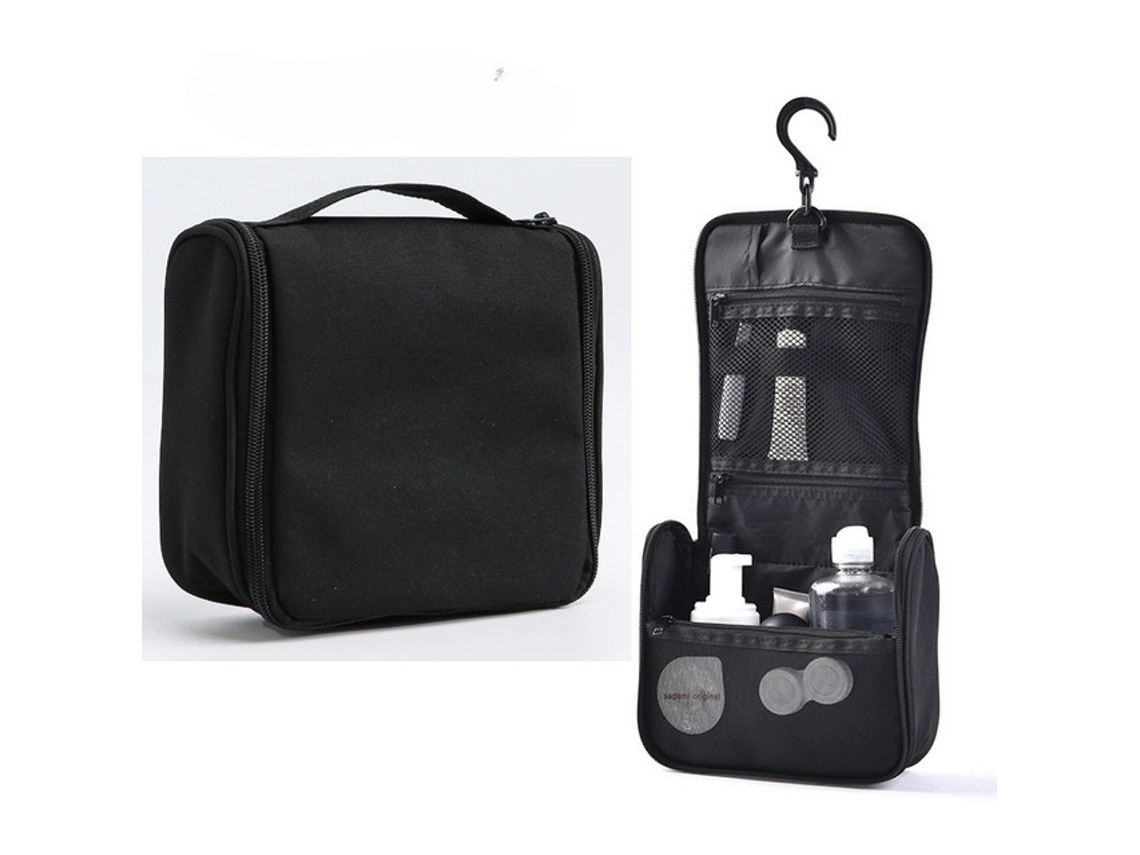 Neceser con gancho, bolsa para colgar, organizador de viaje, tela Oxford negra, Tommy01