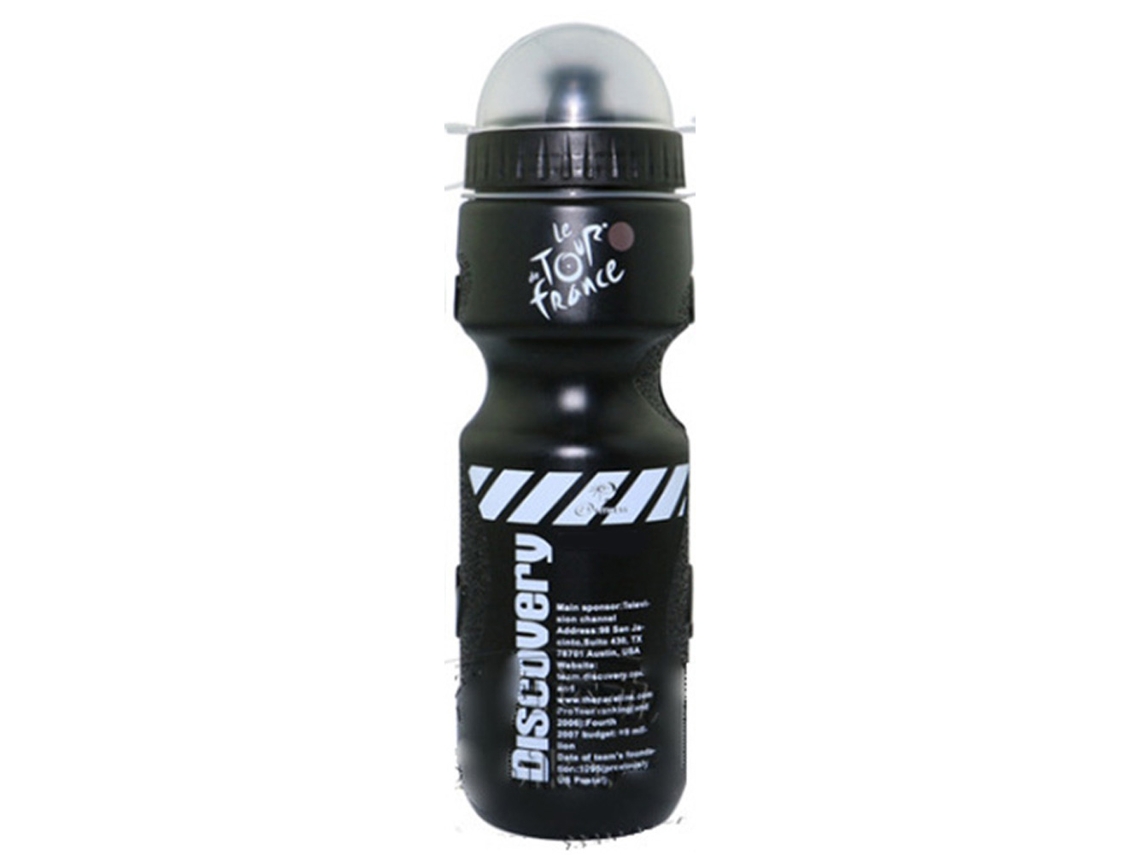 Botella De Agua Portátil Al Aire Libre De Plástico Para Bebidas Taza De Té 650 Ml Color Negro