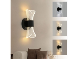 Aplique Led De Pared Para Interiores, Regulable, 10 W, Diseño Moderno Y Creativo, Acrílico, Negro.