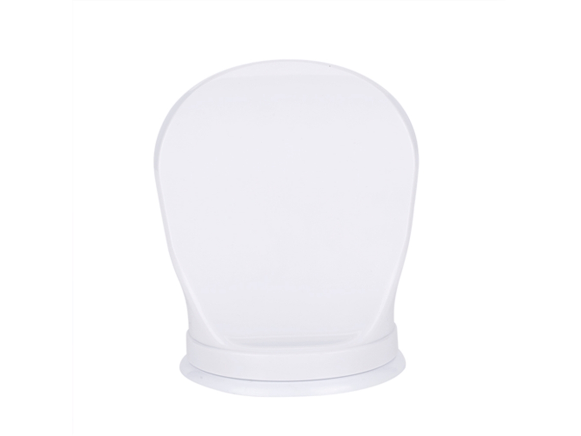 Reposapiés para baño y afeitado con ventosas en color blanco para casa y hotel.