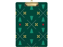 Besportble Portapapeles De Plástico Con Diseño Navideño Verde Y Arte Trabajo Más 31,8 X 22,9 0,3 Cm
