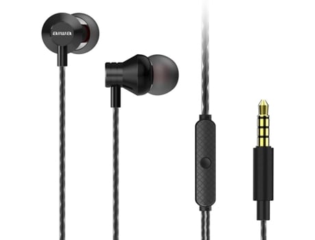 Auriculares con Cable AIWA ESTM-50BK (In Ear - Micrófono - Negro)