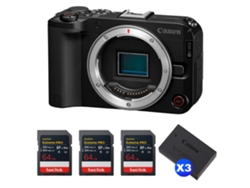 Canon Eos R50 V + 3 Sandisk 64gb Extreme Pro Uhs-ii Sdxc + 3 Canon Lp-e17 + Ebook “20 Consejos Para Fotos Que Impactan”