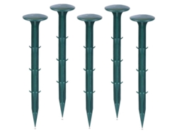 Estacas De Plástico Para Jardín, 100 Piezas Verdes Uv Resistentes Para Control De Malezas Y Anclaje