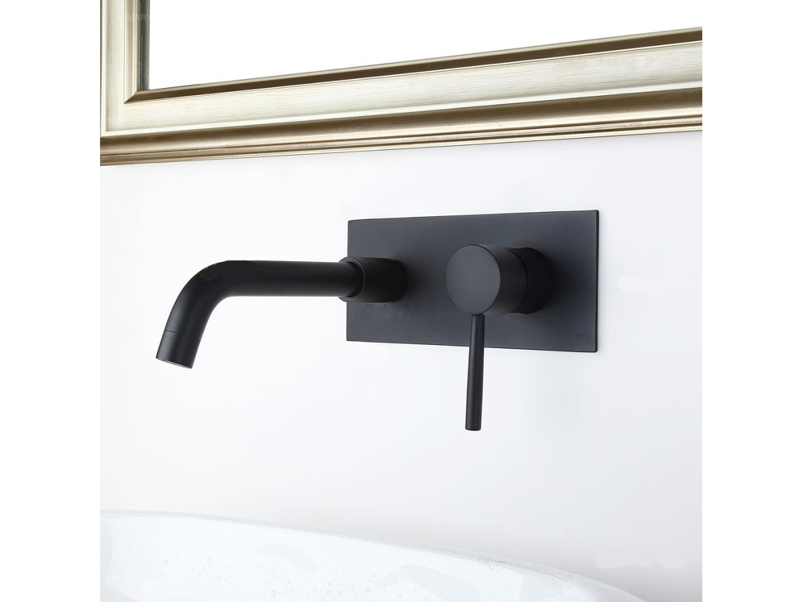 Grifo Mural Para Lavabo 005 De Latón Cromado, Colección Céphise