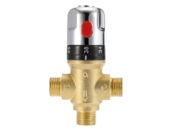 Válvula Mezcladora Termostática Para Grifo De Baño, Control De Temperatura, Latón Cromado.