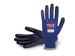 Guante nylon fibra carbono y licra palma azul palma ppu negro 718stac  talla 7-9 t/guante talla s-7