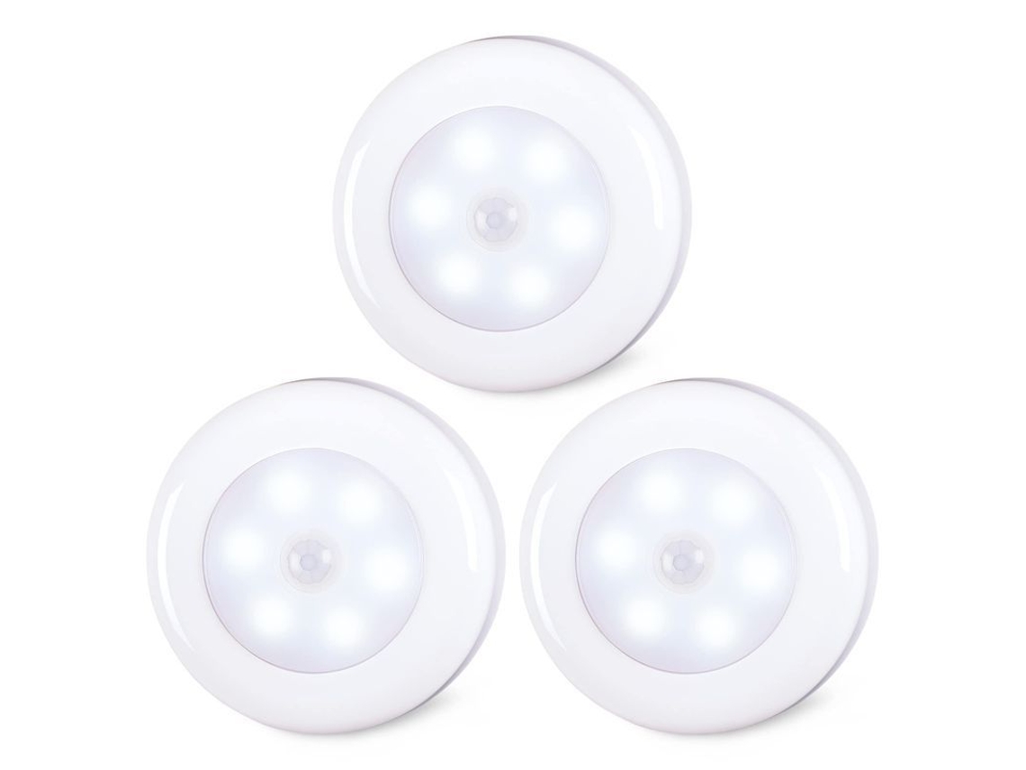 2026-luz Led Sensora De Movimiento Interior Sin Cable Para Armarios Y Escaleras (blanco Frío, 3 Paquetes)