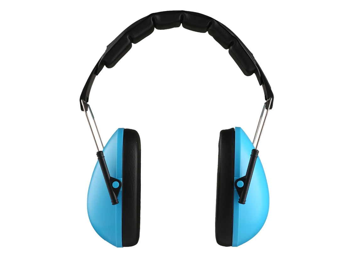 Auriculares con protección auditiva para niños de 3 a 12 años, color azul, ligeros, ajustables, portátiles y con bloqueo de ruido.