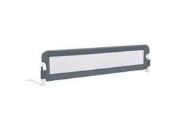Barandilla de seguridad para cama infantil, gris, 180 x 42 cm, poliéster, EXCLUSIVA MAISON