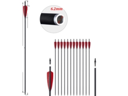 Flechas de carbono para tiro con arco, 31,5 pulgadas de largo, plumas de escudo de 4 pulgadas, 36 piezas RBL negro N OEM