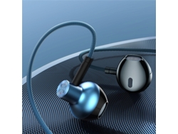 (azul) Auriculares In-ear Con Micrófono, Diseño Supraural, Fabricados En Plástico.
