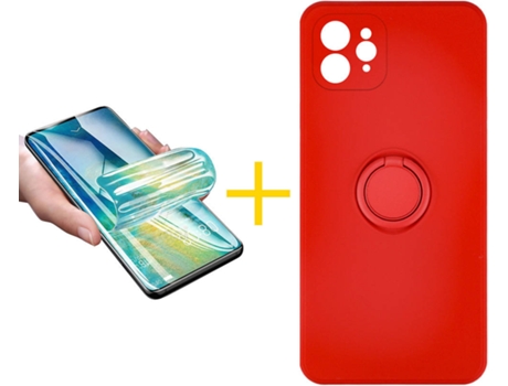 Carcasa + Protector de Pantalla para iPhone 11 Pro SKYHE Rojo