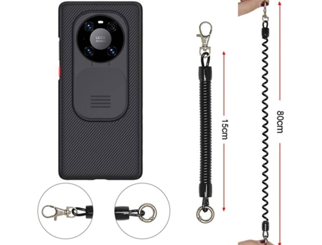 Funda Huawei Mate 40 Pro Camshield Con Cordón Antirrobo Negro