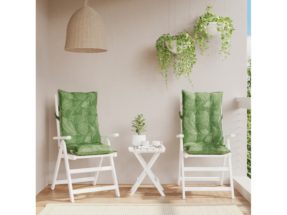 Cojines para silla con respaldo alto, 2 unidades, tela Oxford, hojas, decoración del hogar Dkd