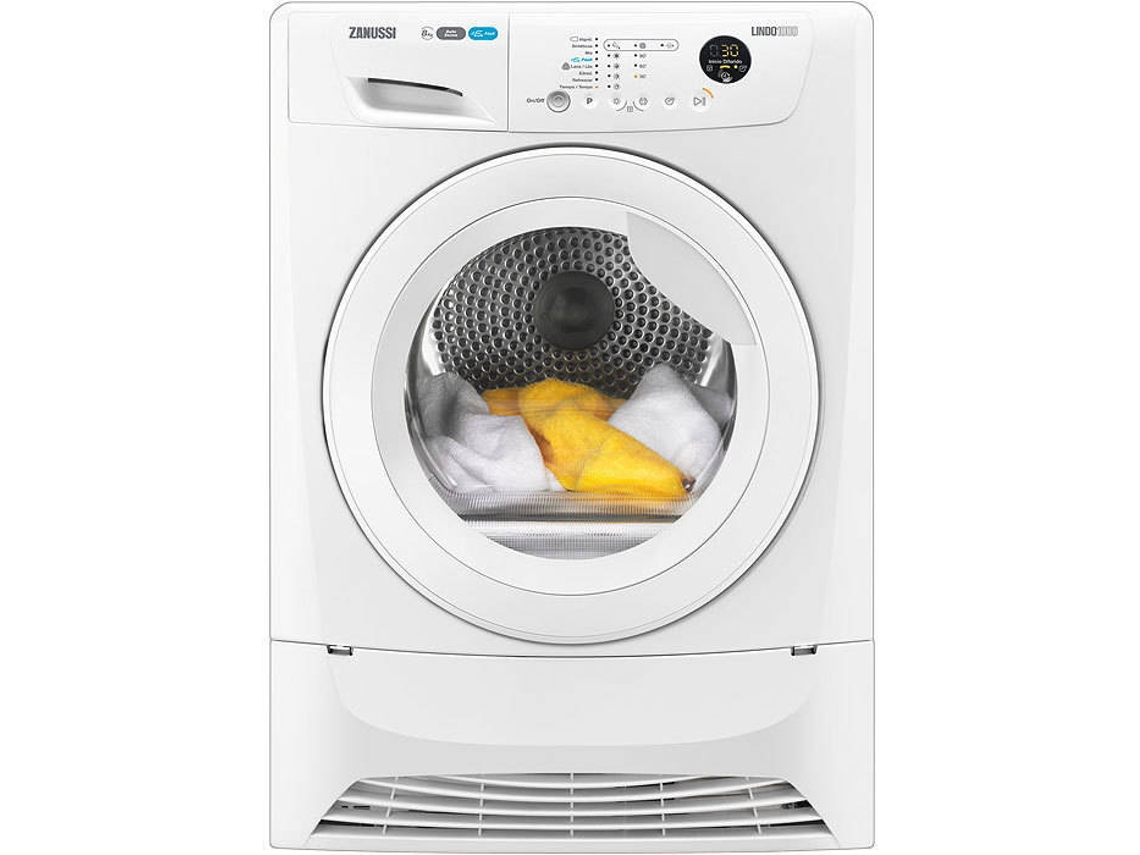 Secadora ZANUSSI ZDH33W (8 kg - Bomba de Calor - Blanco)