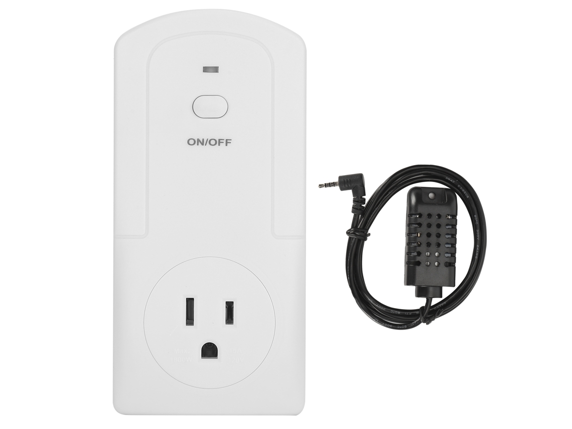 Enchufe Inteligente Ts-5000 Con Control De Temperatura Y Humedad Y Temporizador Para Uso Doméstico.