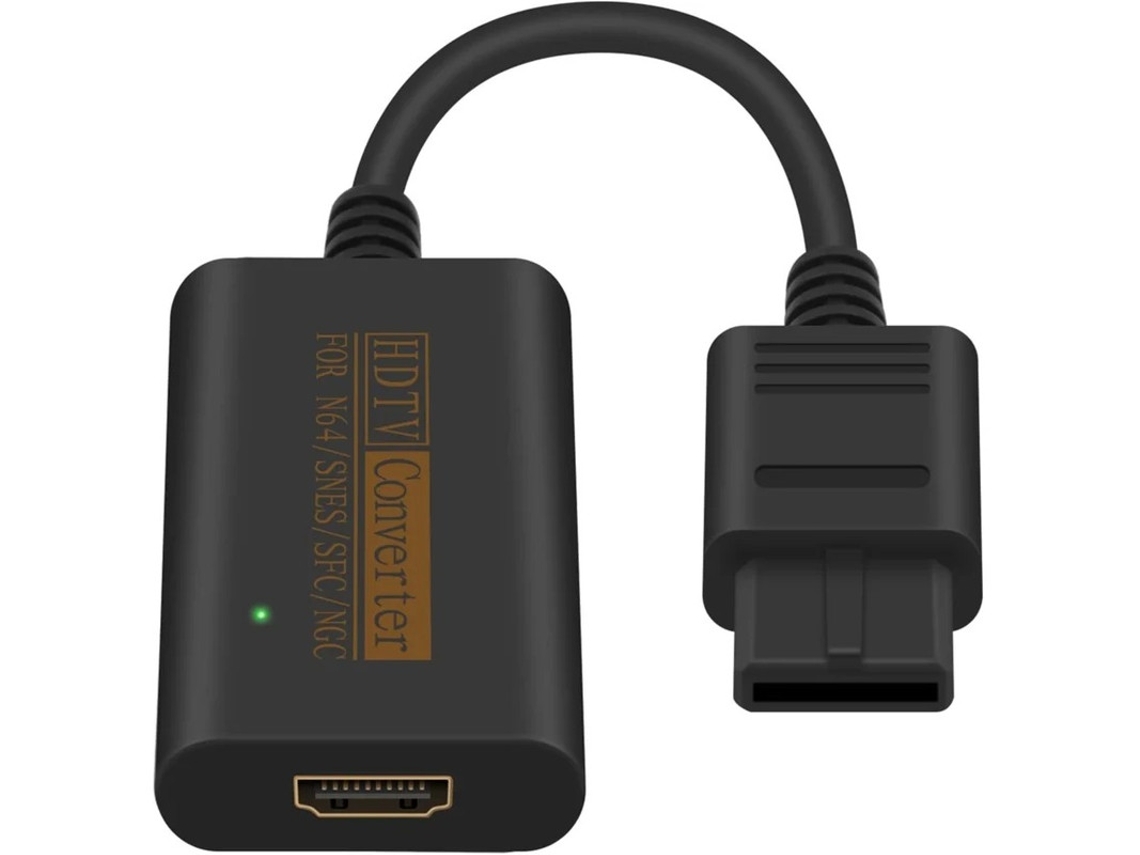 Convertidor de N64 a HDMI 720p con cable adaptador de 20 cm compatible con SNES, SFC, N64, GC sin fuente de alimentación externa Bestvite
