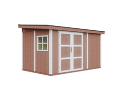 Caseta de jardín de primera calidad 8,68 m² Al. 231 x 248 x 412 cm Timbela M939 Redwood Red