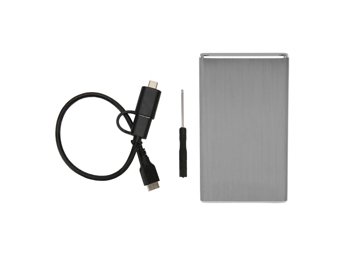 Invólucro Msata Para Usb 3.0 6gbps Uasp Plug And Play Led Indicador Micro Usb Ssd Enclosure Prata