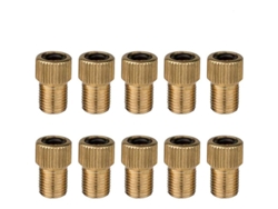 10 Adaptadores De Válvula Para Bicicleta - Presta Schrader - Acero Bronce Con Anillo De Sellado - Fácil De Usar