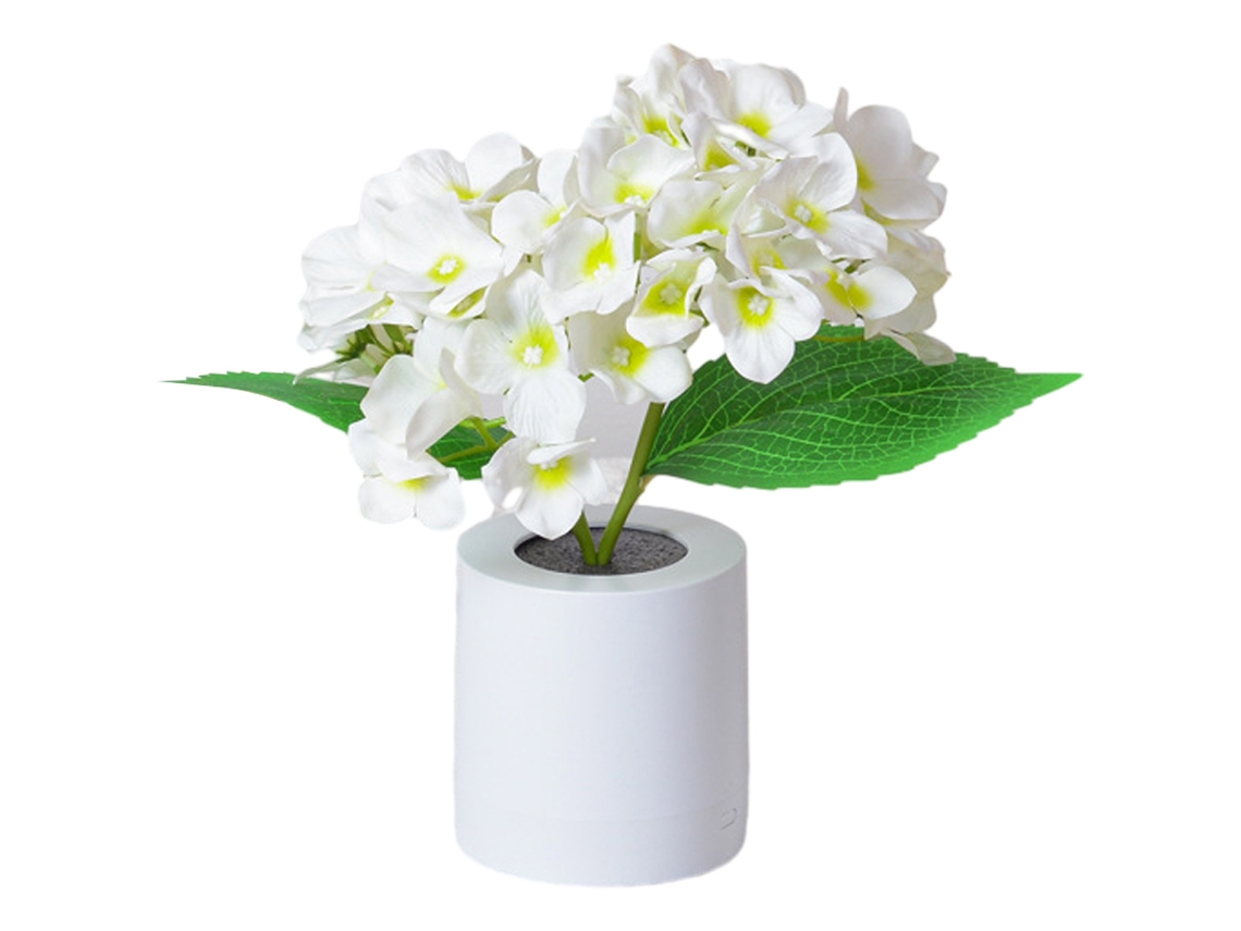 Lámpara de mesa, lámpara de simulación de flores con función LED y jarrón