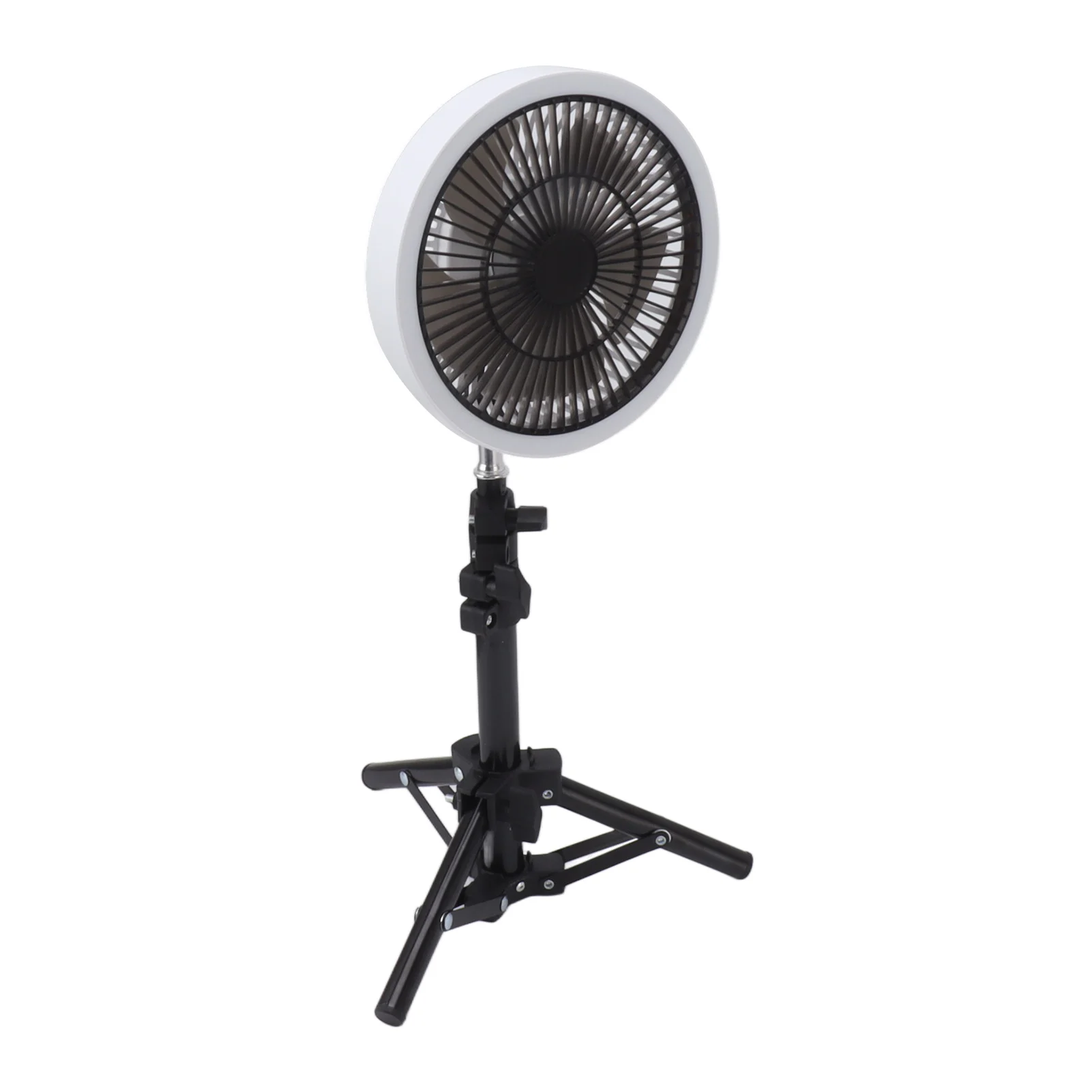 Ventilador De Pie Portátil (blanco) Con Batería Recargable Usb De 10000 Mah Y Oscilación Ajustable.