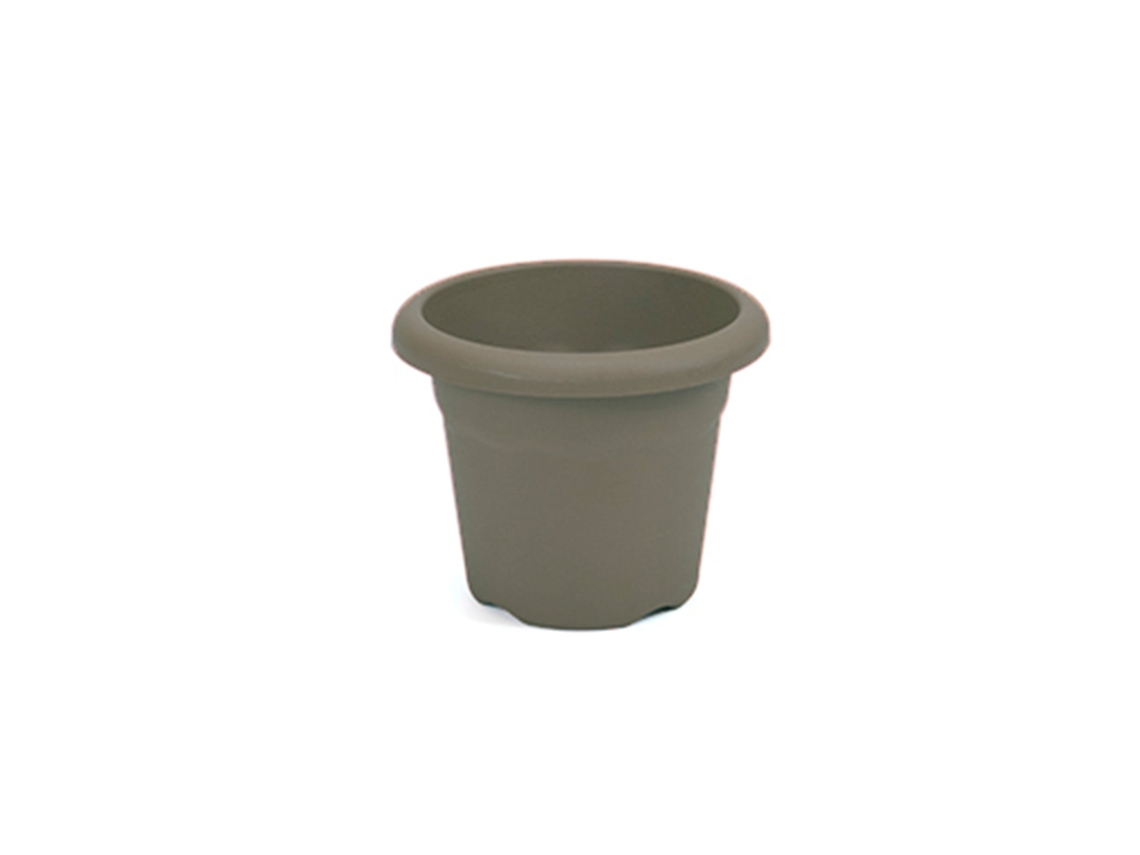 PLASTIKEN TERRA - Maceta Redonda Medida 12 cm 05L Taupe