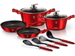 Batería de Cocina BERLINGER HAUS Burgundy Rojo (10un)