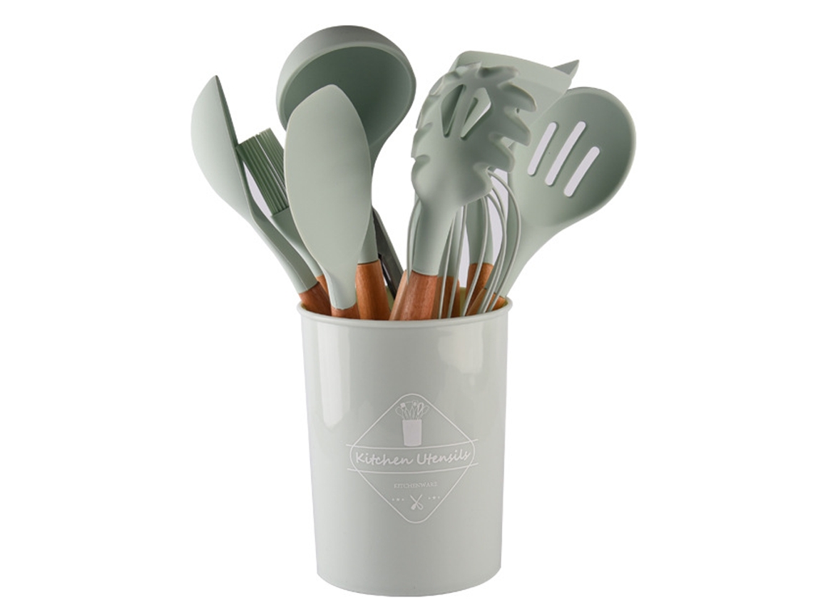 Juego De Utensilios De Cocina De Silicona: Duradero Y Versátil JEIIBRZUI